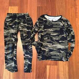 Kids Camouflage Long Sleeve Top and Pants Set
